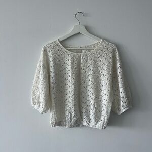 Lace style white summer top from Oysho